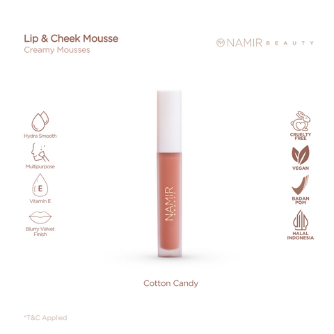 NAMIR BEAUTY Lip & Cheek Mousse - Cotton Candy